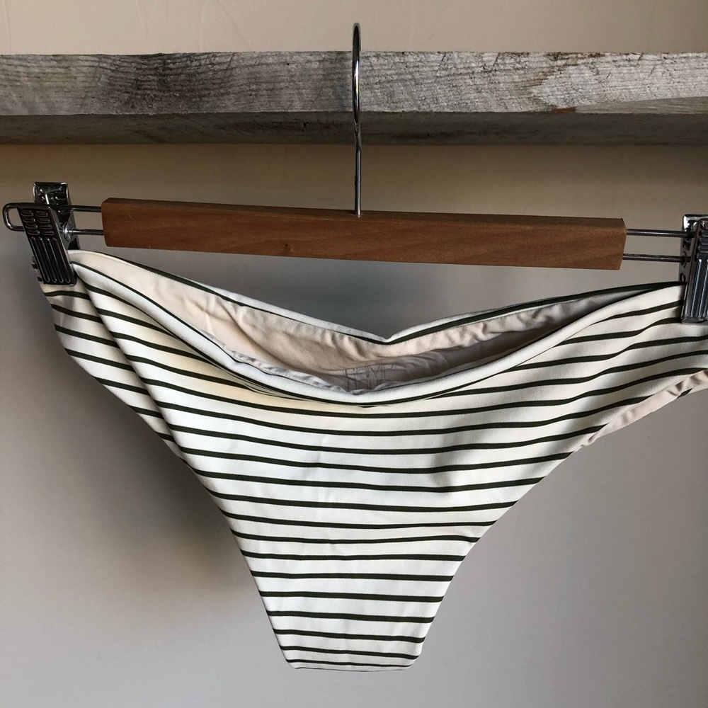 Green Striped Bikini Bottoms